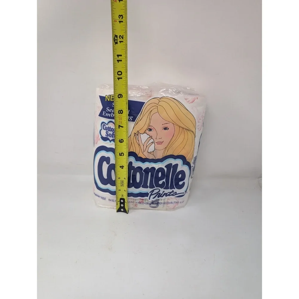 Vintage 1977 Cottonelle Pink‎ Color Seashell Print Toilet Paper Package 70s